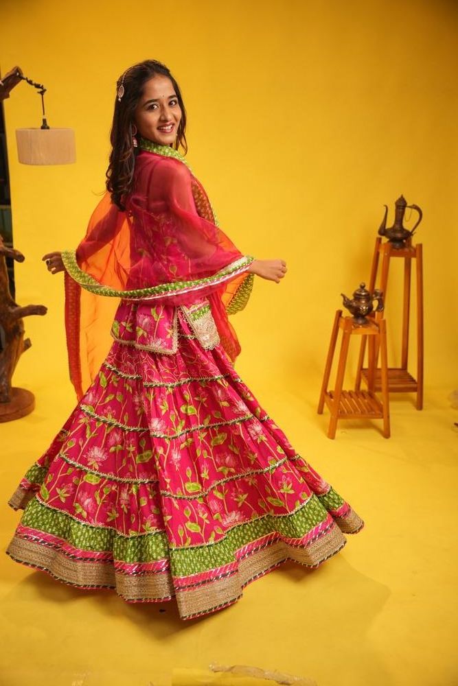 Rajastani Pink Material view 3