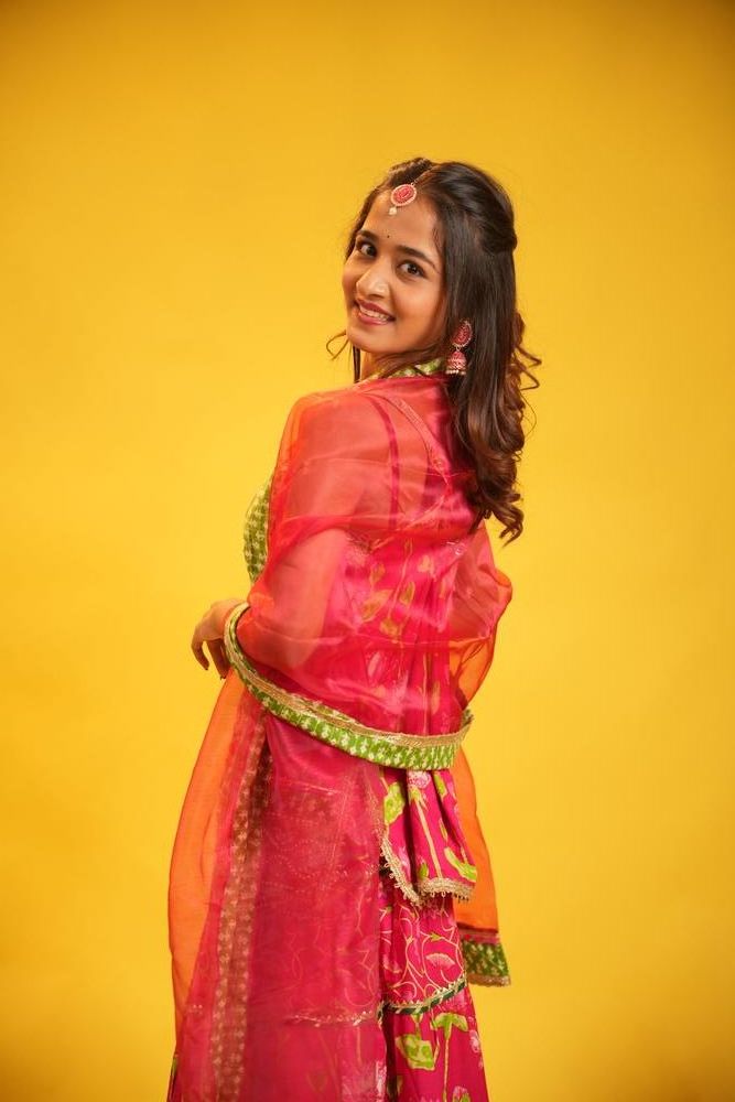 Rajastani Pink Material view 4