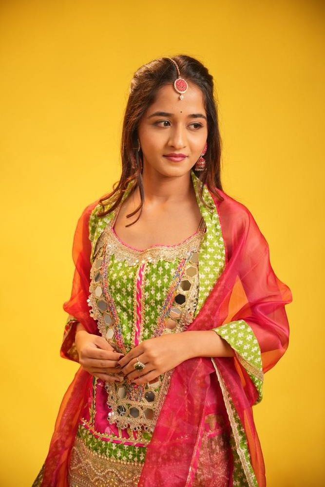 Rajastani Pink Material view 5